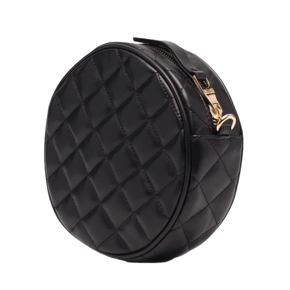 Versace Jeans Couture Quilted Rounded Crossbody Bag Gold-tone Chain Logo Charms - Picture 10 of 13
